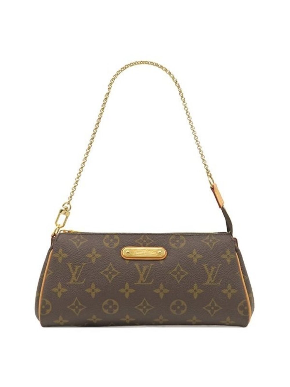 Louis Vuitton 2-Way Bag Monogram Canvas Gold Brown Chain Shoulder Vintage